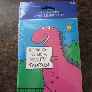 Set of 28 - Dinosaur Kids Party Invitations